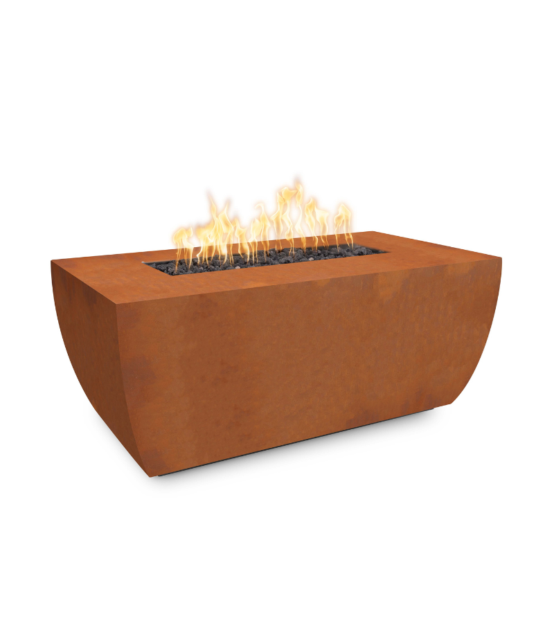 The Outdoor Plus Avalon Linear Metal Fire Pit - 24" Tall + Free Cover