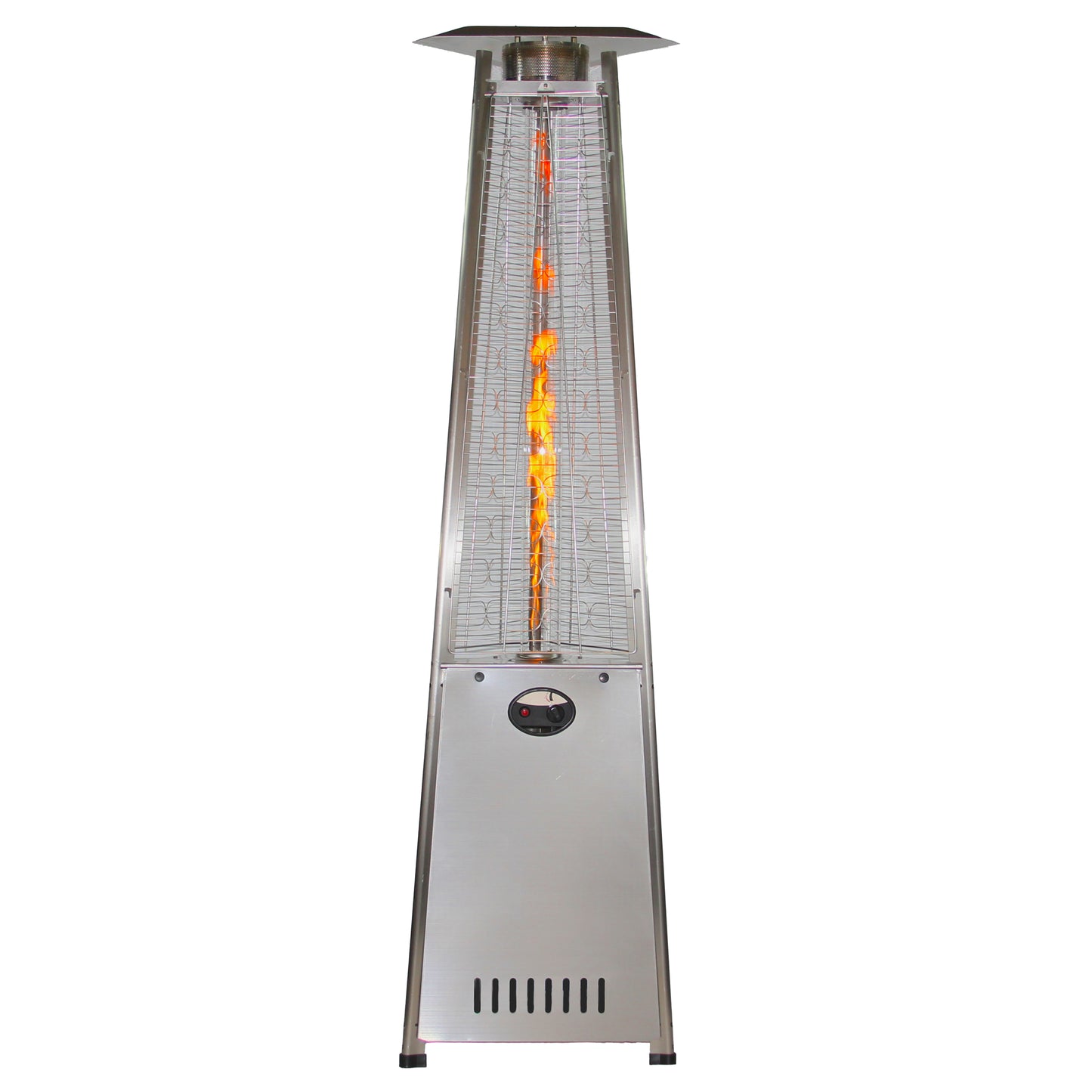 93" Pyramid Flame Propane Patio Heater - Stainless Steel Finish