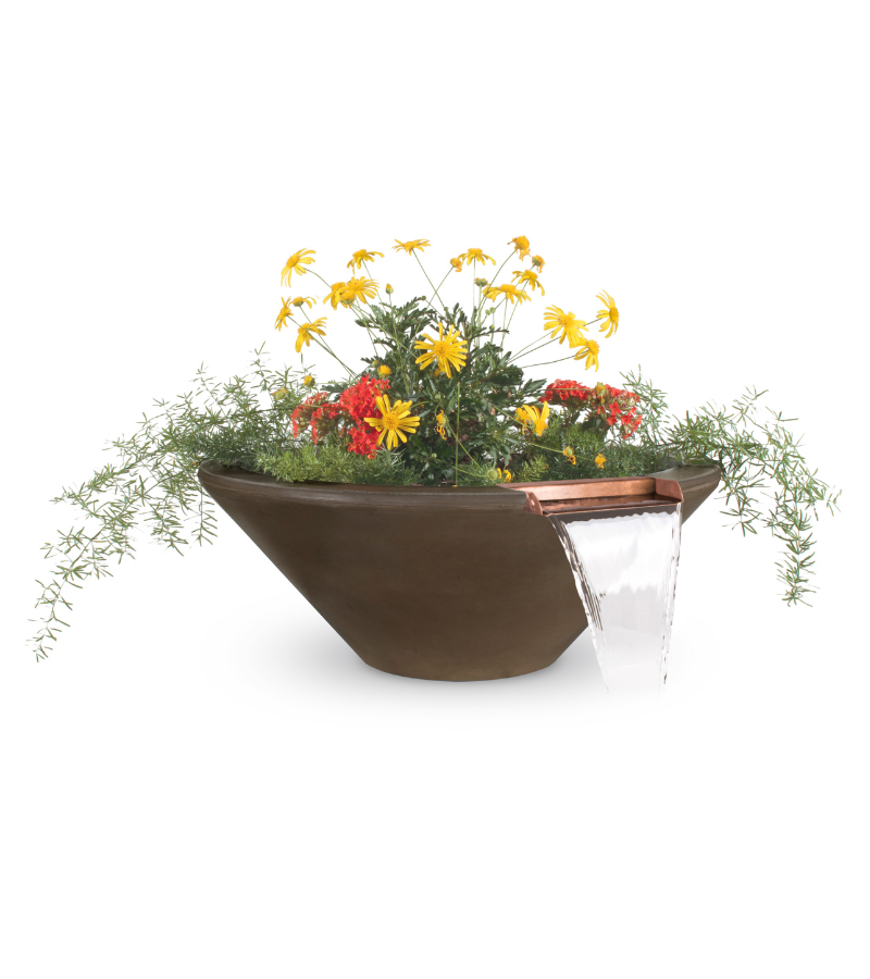 The Outdoor Plus Cazo Concrete Planter Bowl with Water