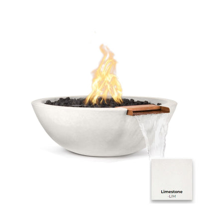 Sedona Concrete Fire & Water Bowl by The Outdoor Plus - Free Cover Included