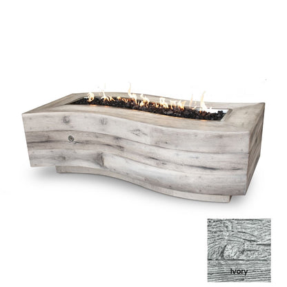 Big Sur Wood Grain Concrete Fire Pit by The Outdoor Plus - Free Cover Included