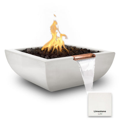 Avalon Concrete Fire & Water Bowl by The Outdoor Plus - Free Cover Included