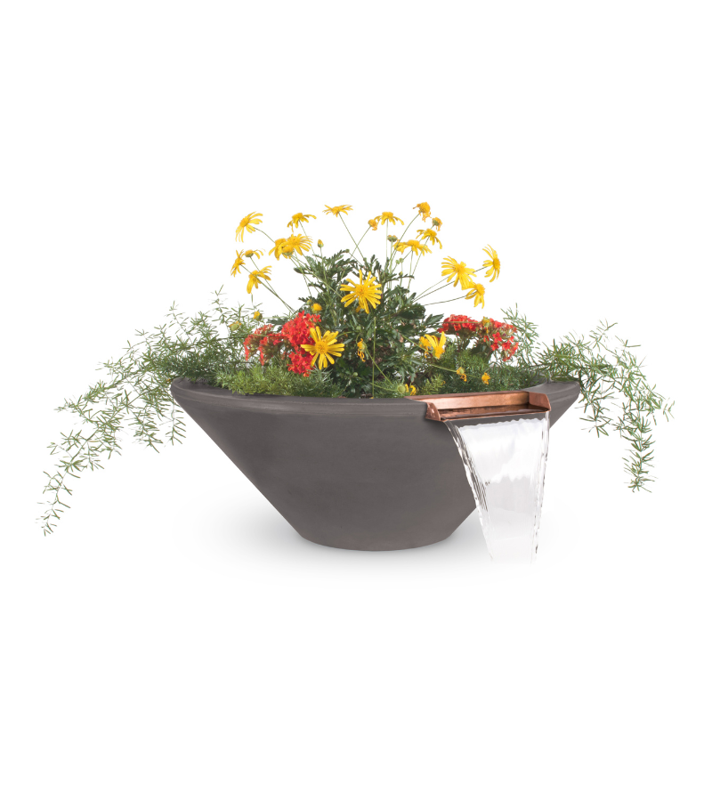 The Outdoor Plus Cazo Concrete Planter Bowl with Water