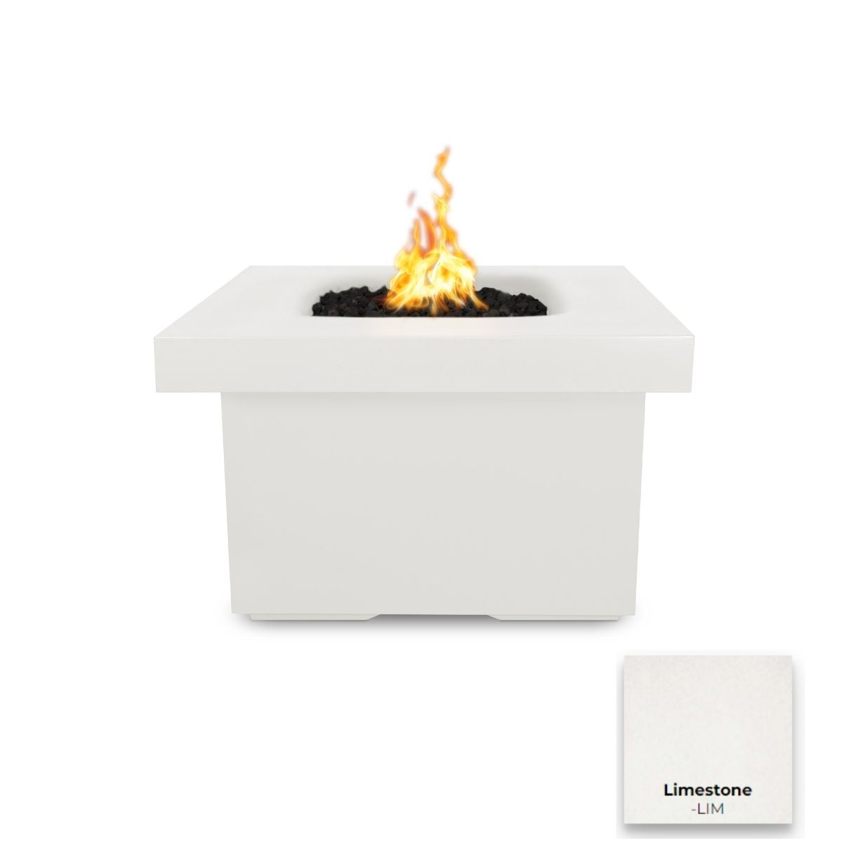 Ramona Square Concrete Fire Table by The Outdoor Plus - Free Cover Included