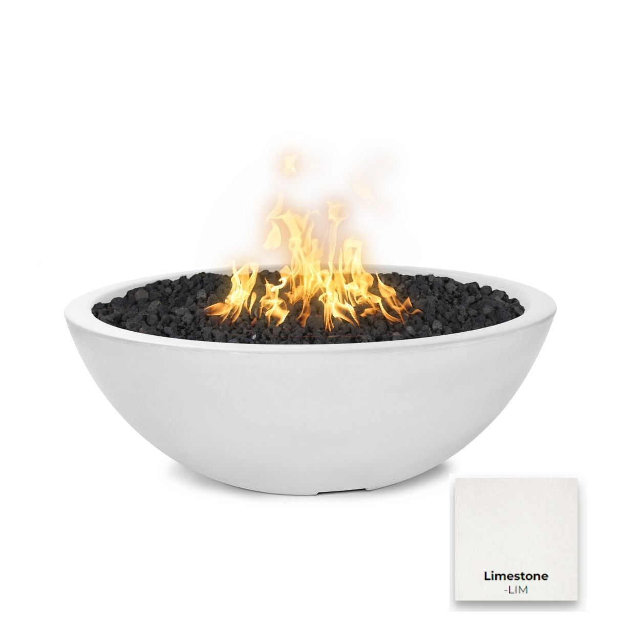 Sedona Concrete Fire Pit - Narrow Ledge by The Outdoor Plus - Free Cover Included