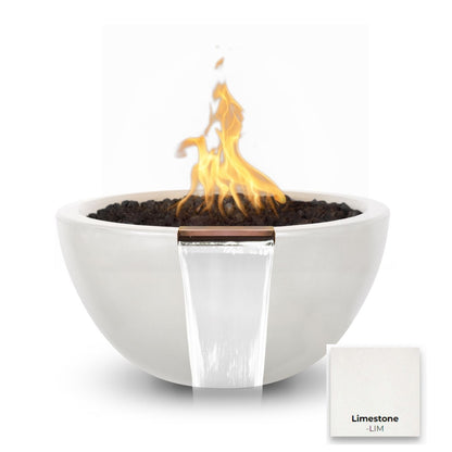 Luna Concrete Fire & Water Bowl by The Outdoor Plus - Free Cover Included