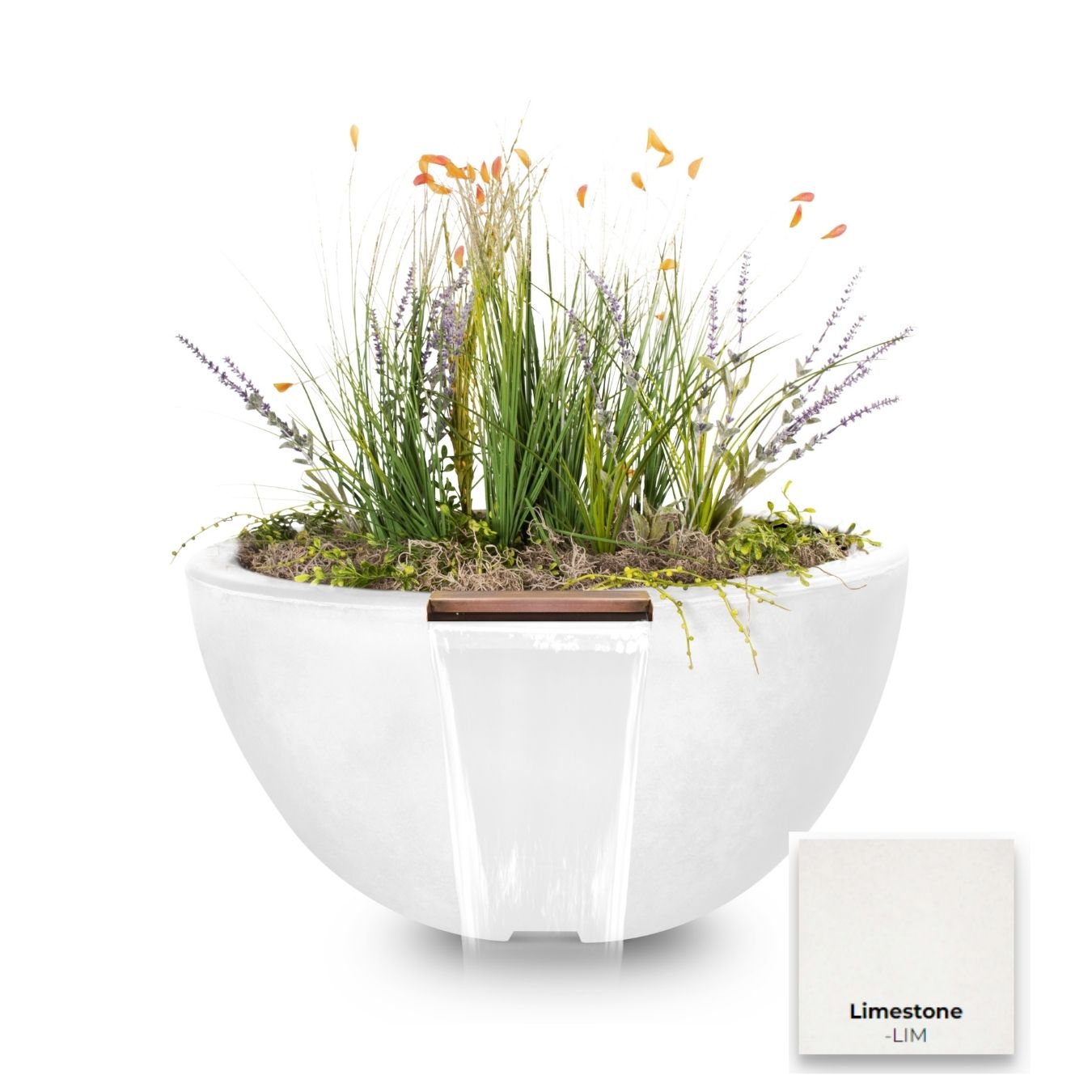 Luna Concrete Planter & Water Bowl by The Outdoor Plus