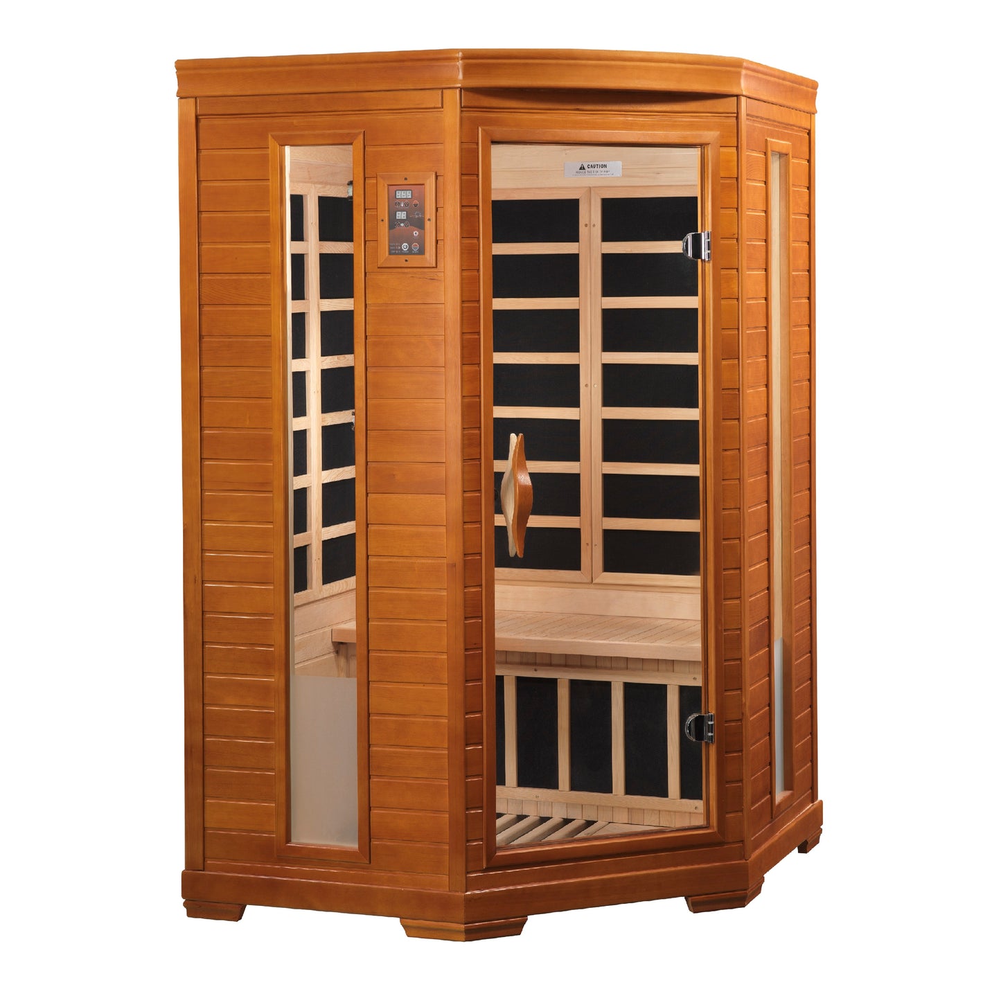 Dynamic Heming 2-person Corner Low EMF (Under 8MG) FAR Infrared Sauna (Canadian Hemlock)