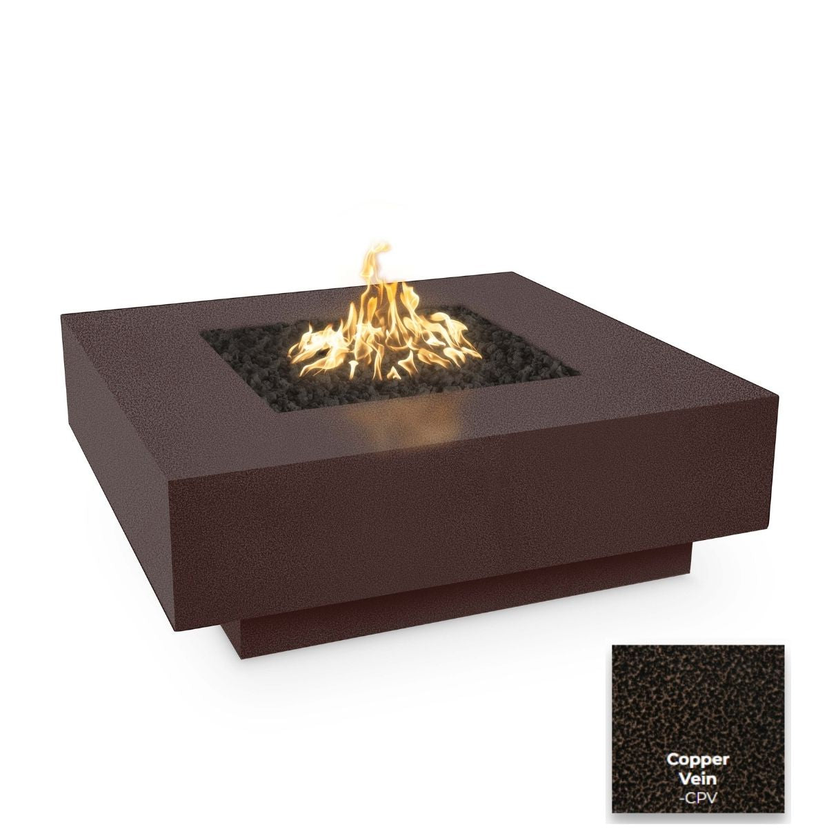 Cabo Square Metal Fire Pit by The Outdoor Plus - Free Cover Included