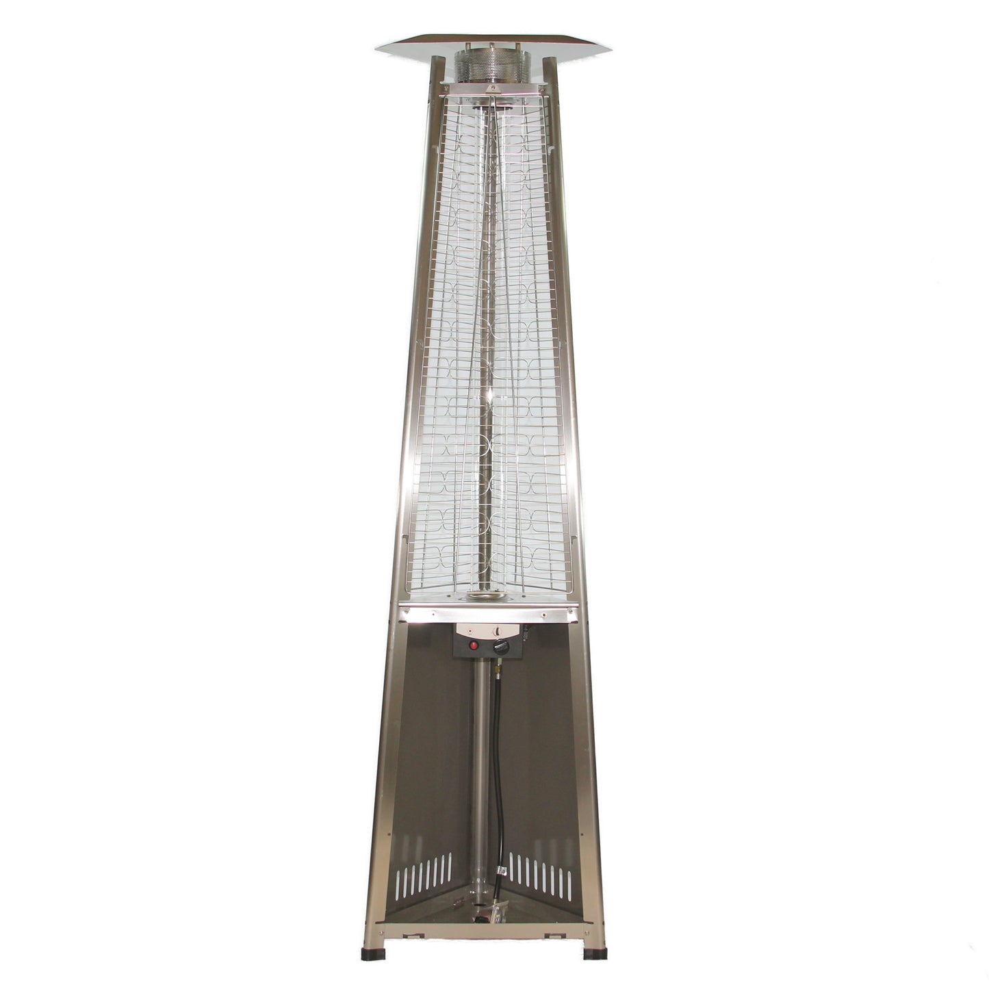 93" Pyramid Flame Propane Patio Heater - Stainless Steel Finish