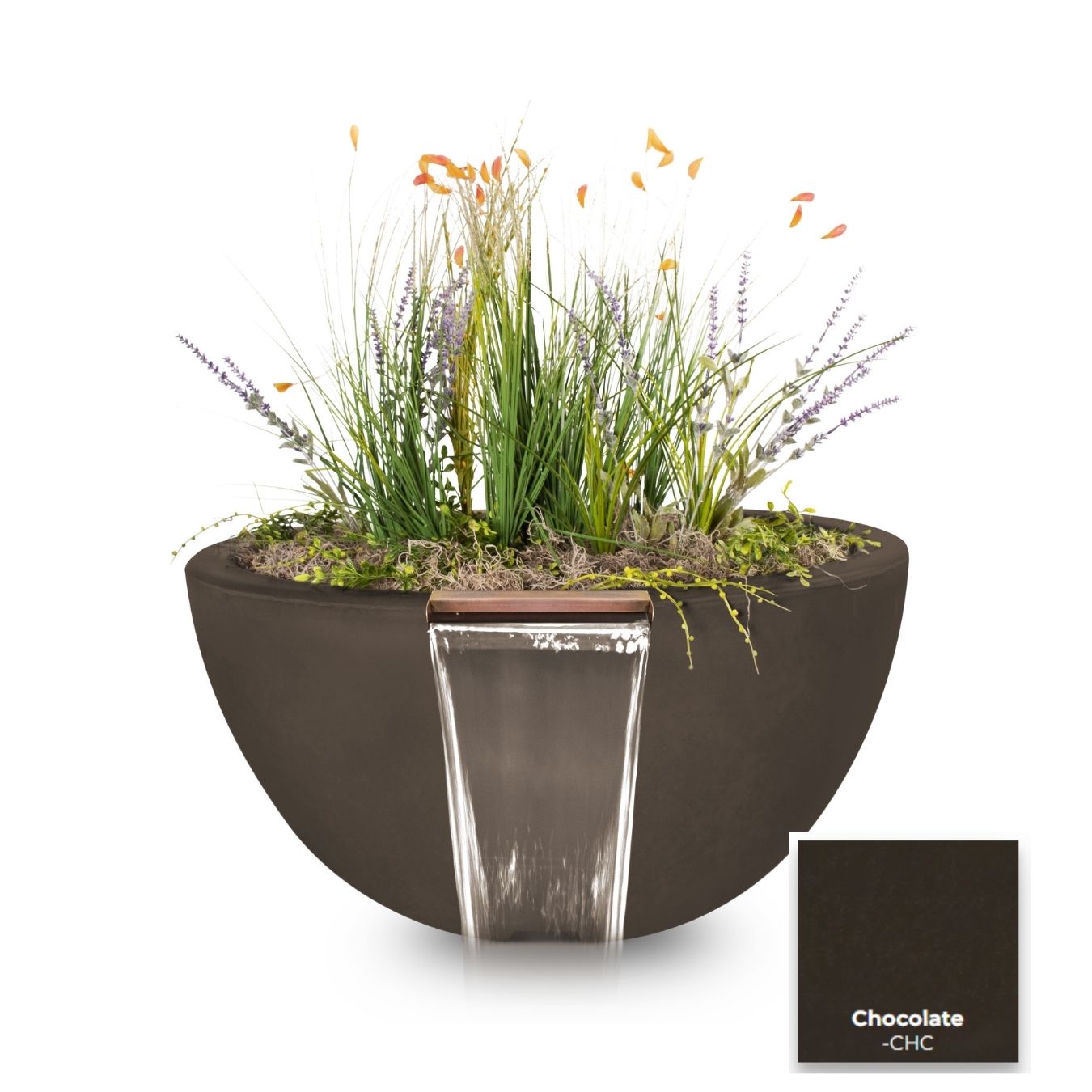 Luna Concrete Planter & Water Bowl by The Outdoor Plus