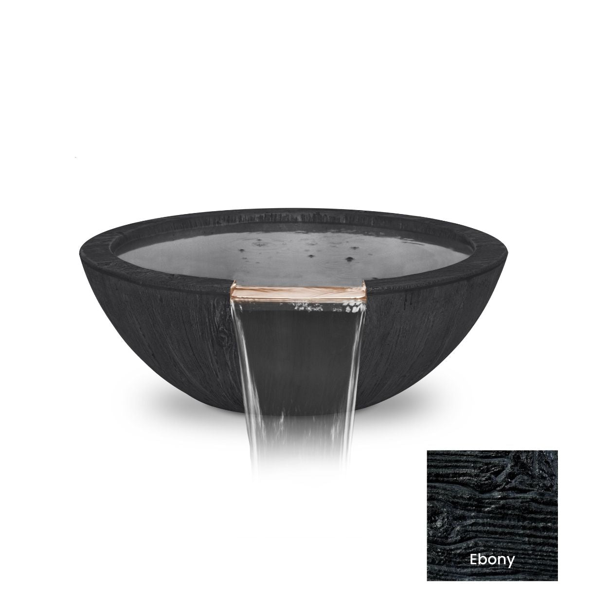 Sedona Wood Grain Concrete Water Bowl by The Outdoor Plus - Free Cover Included