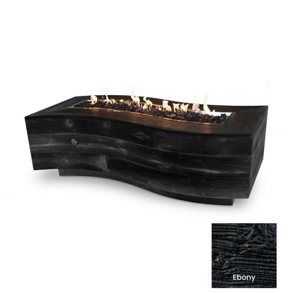 Big Sur Wood Grain Concrete Fire Pit by The Outdoor Plus - Free Cover Included