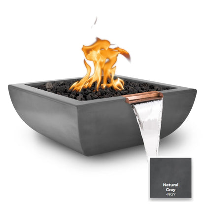 Avalon Concrete Fire & Water Bowl by The Outdoor Plus - Free Cover Included