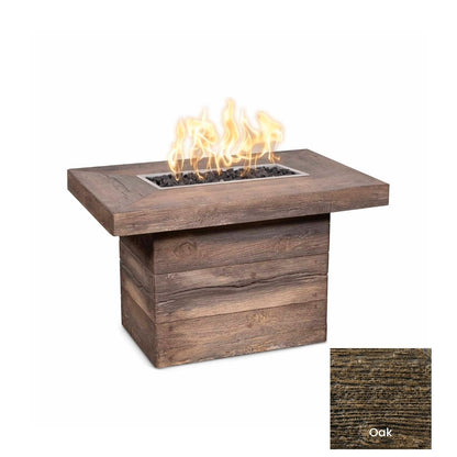 Alberta Wood Grain Concrete Fire Pit by The Outdoor Plus - Free Cover Included