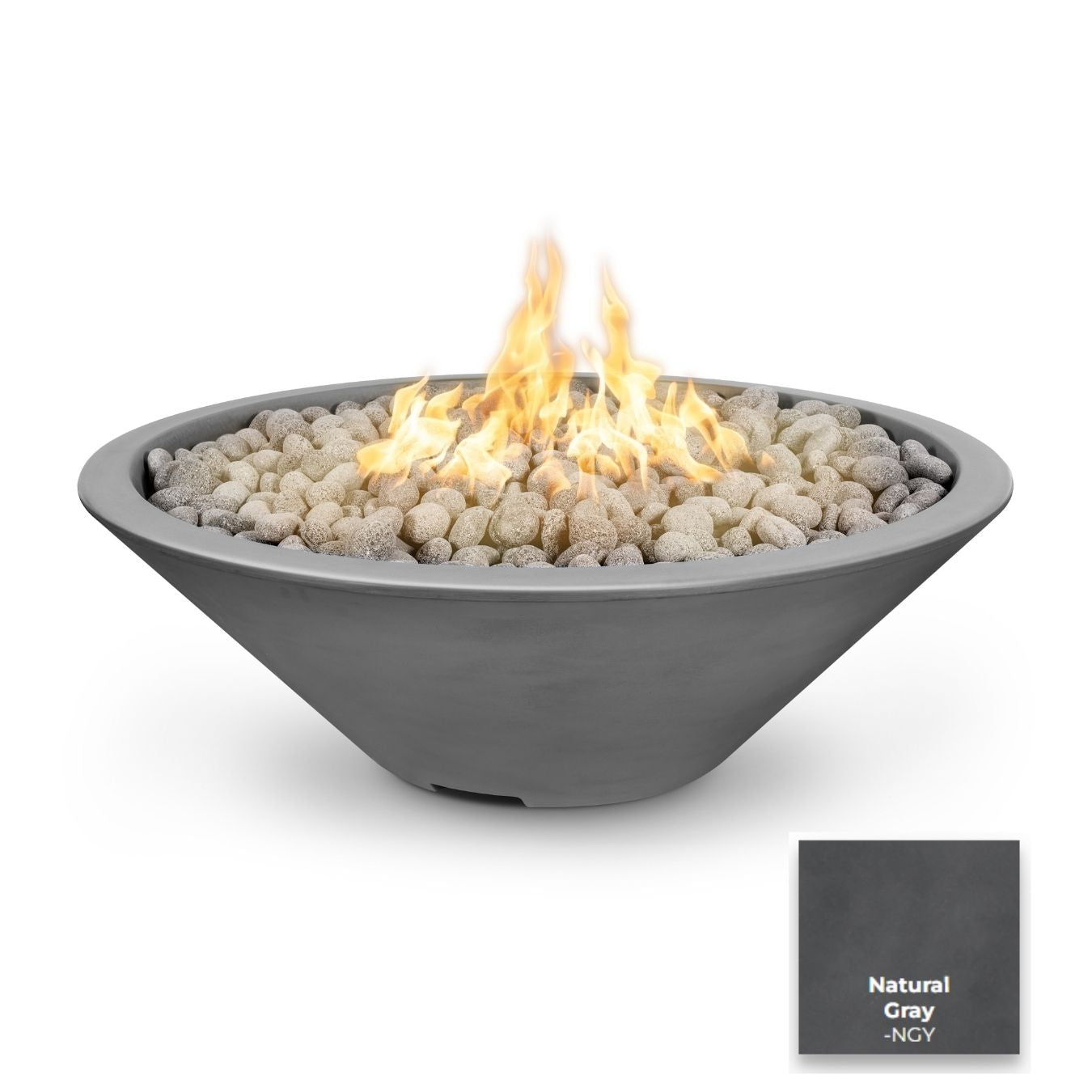 Cazo Concrete Fire Pit Narrow Ledge by The Outdoor Plus - Free Cover Included