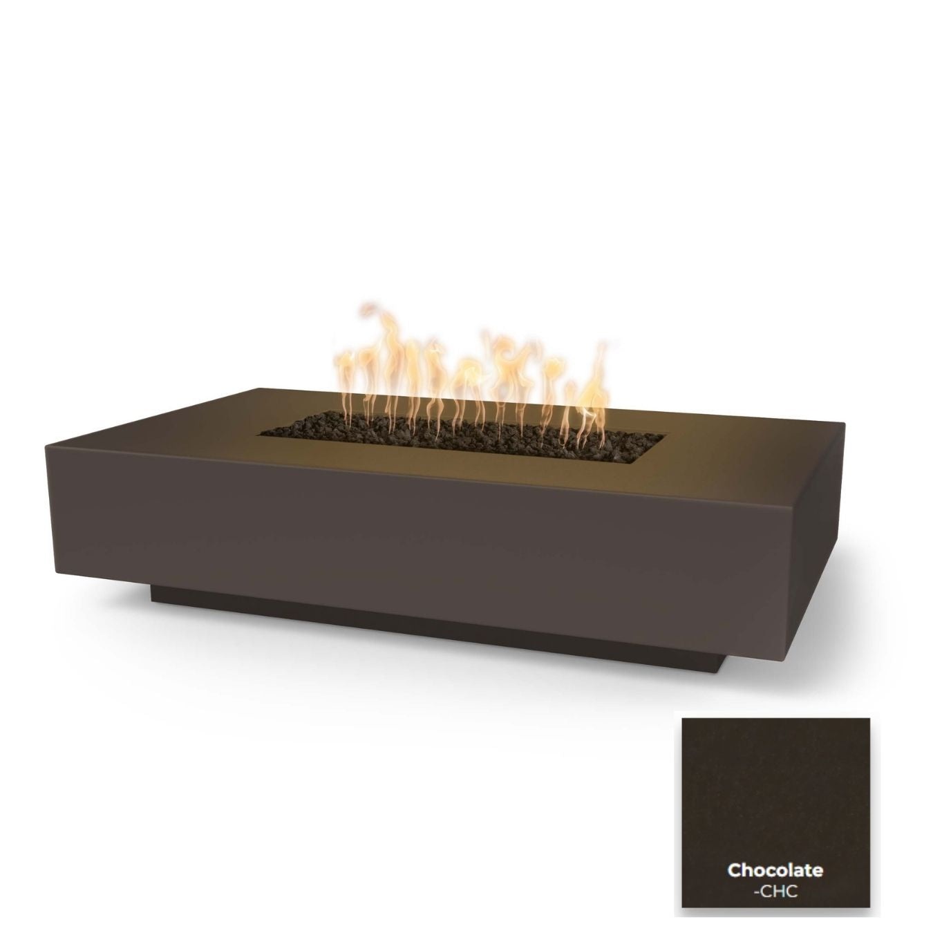 Cabo Linear Concrete Fire Pit by The Outdoor Plus - Free Cover Included