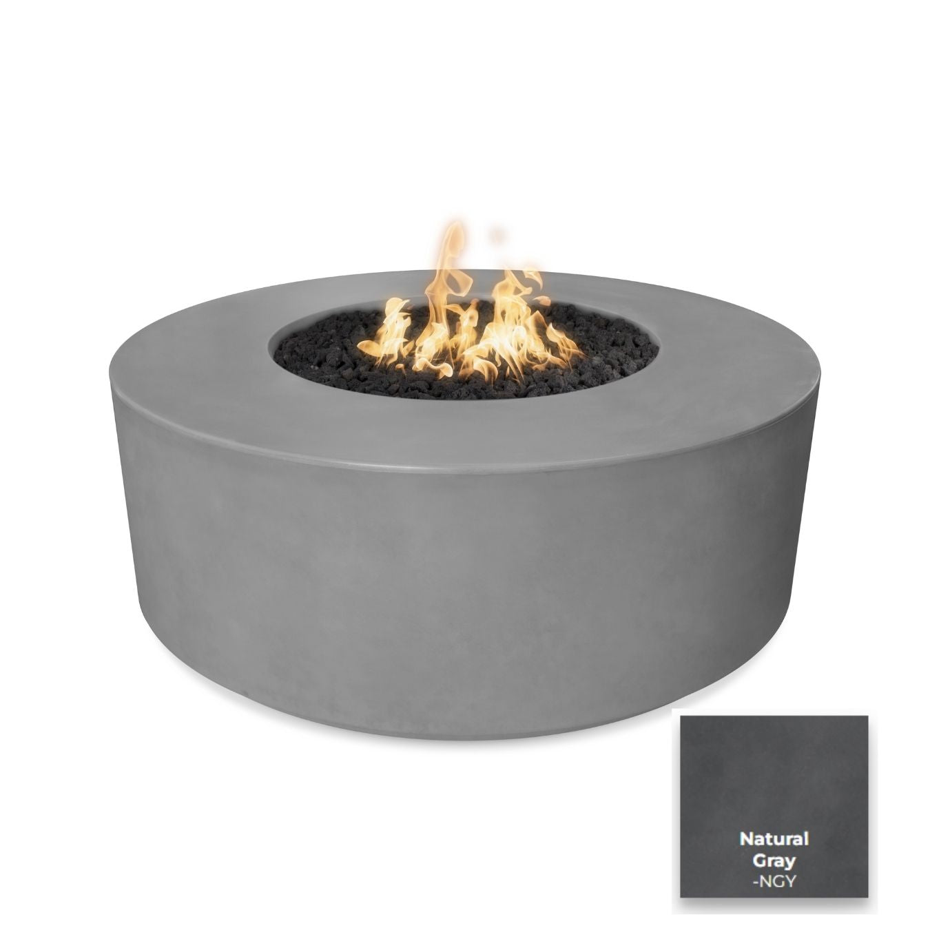 Florence Concrete Fire Pit 54" by The Outdoor Plus - Free Cover Included