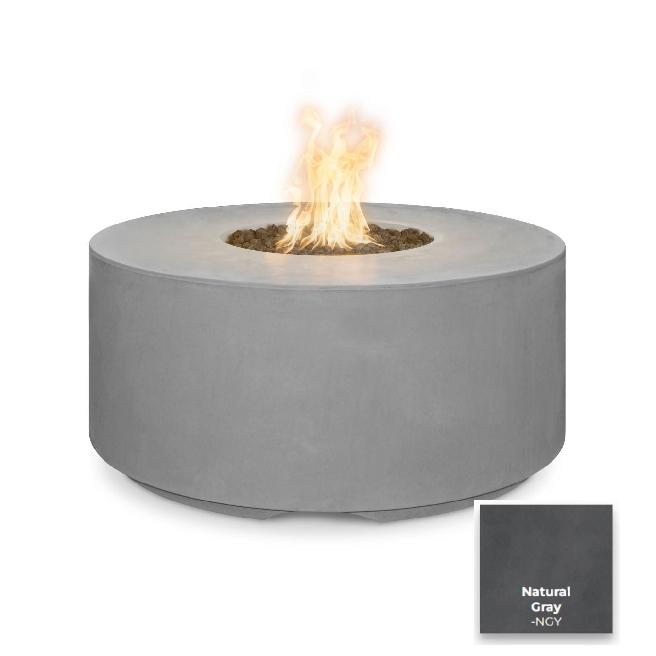 Florence Concrete Fire Pit 46" - 20" Tall by The Outdoor Plus - Free Cover Included