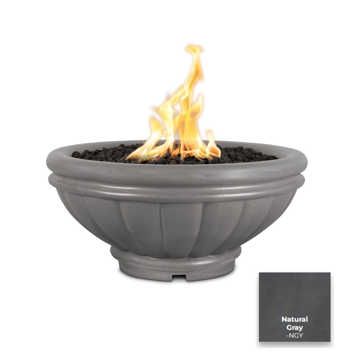 Roma Concrete Fire Bowl by The Outdoor Plus - Free Cover Included