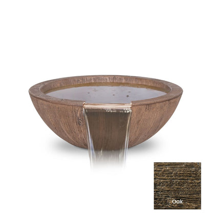 Sedona Wood Grain Concrete Water Bowl by The Outdoor Plus - Free Cover Included