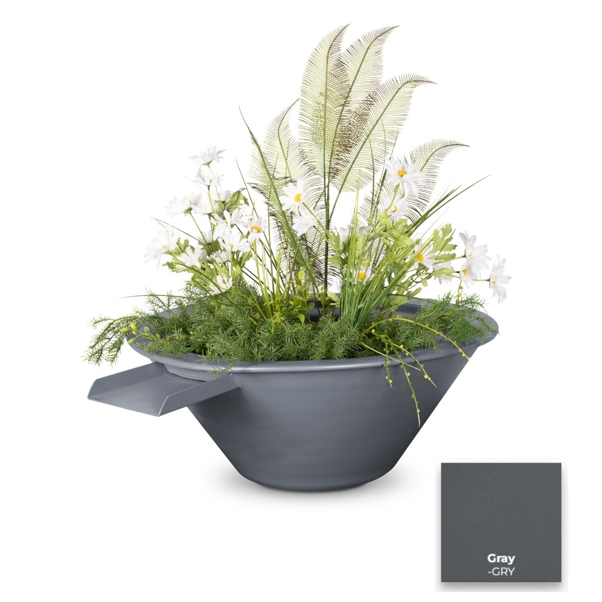 Cazo Powdercoated Steel Planter & Water Bowl by The Outdoor Plus