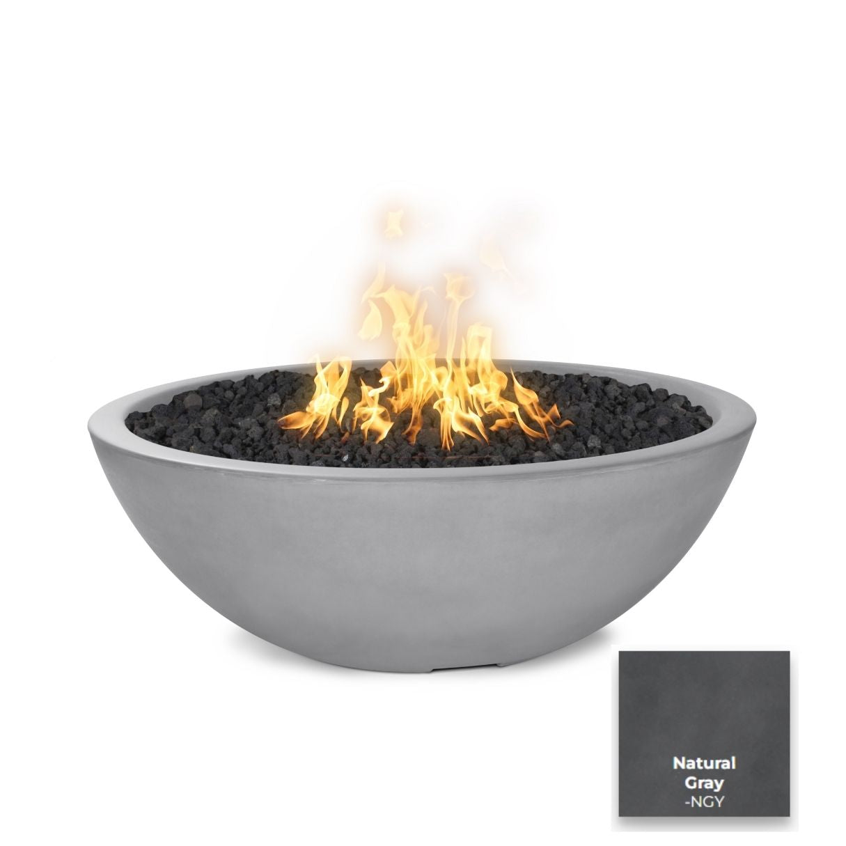 Sedona Concrete Fire Pit - Narrow Ledge by The Outdoor Plus - Free Cover Included