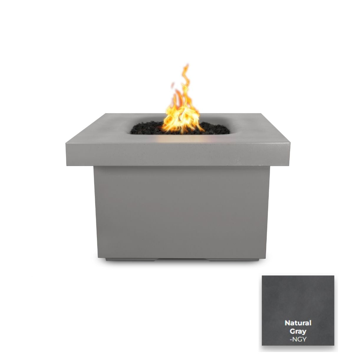 Ramona Square Concrete Fire Table by The Outdoor Plus - Free Cover Included