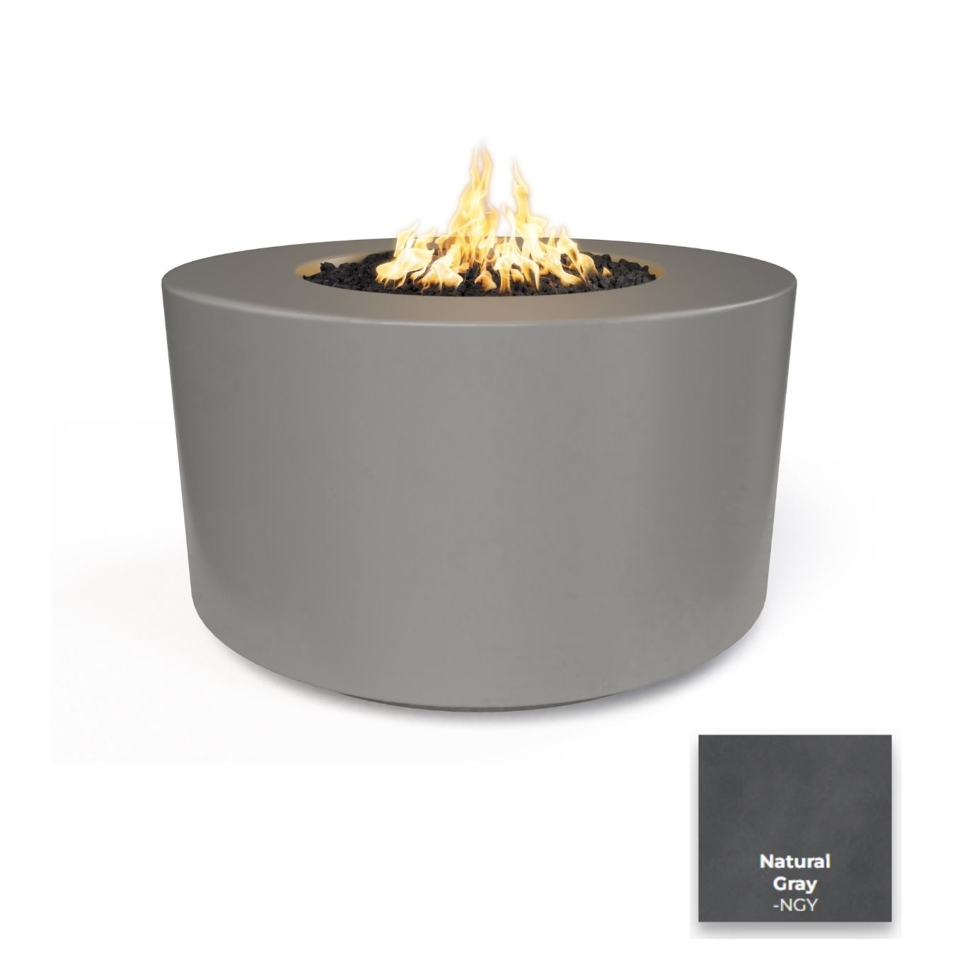 Florence Concrete 42" Fire Table / 24" Tall by The Outdoor Plus - Free Cover Included