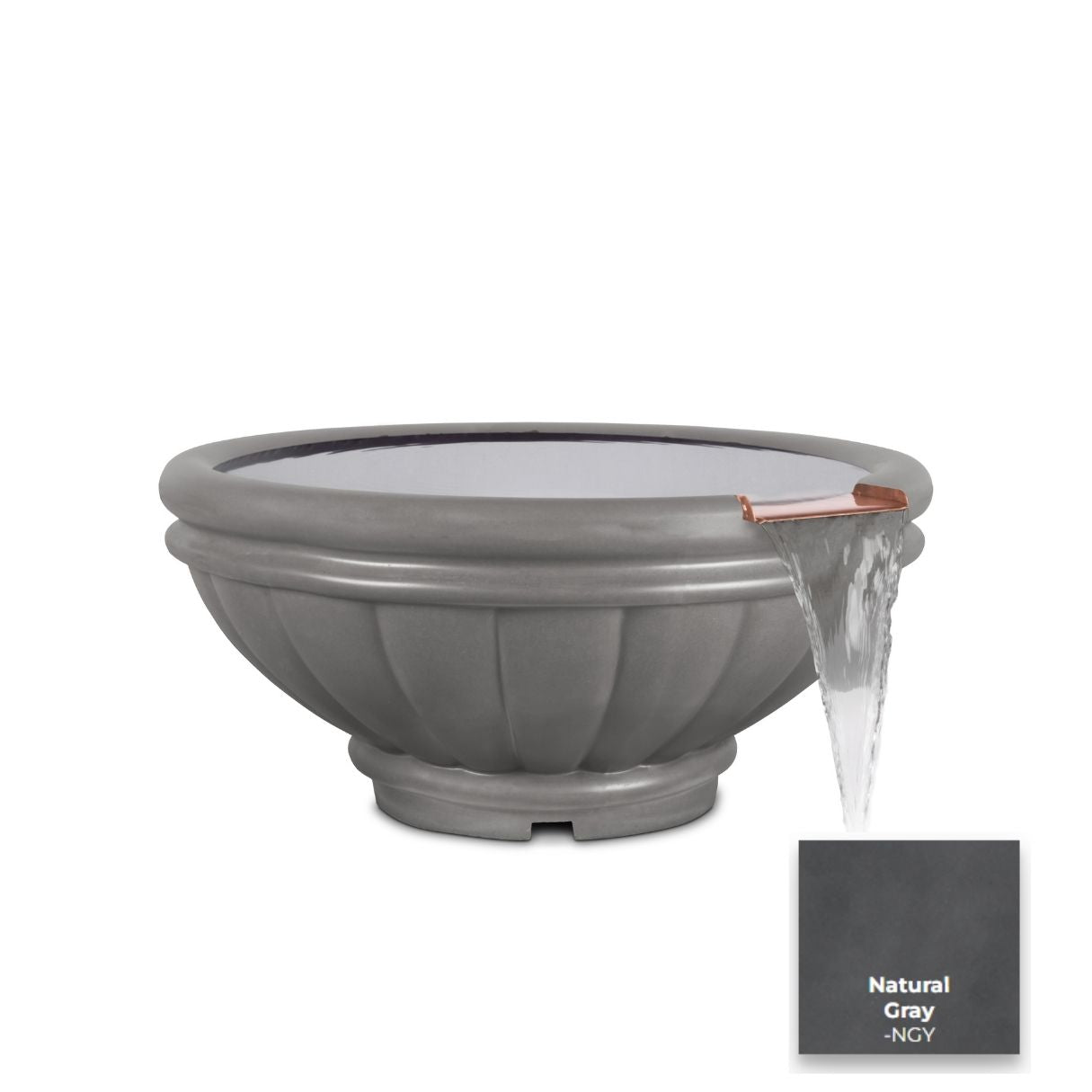 Roma Concrete Water Bowl by The Outdoor Plus - Free Cover Included