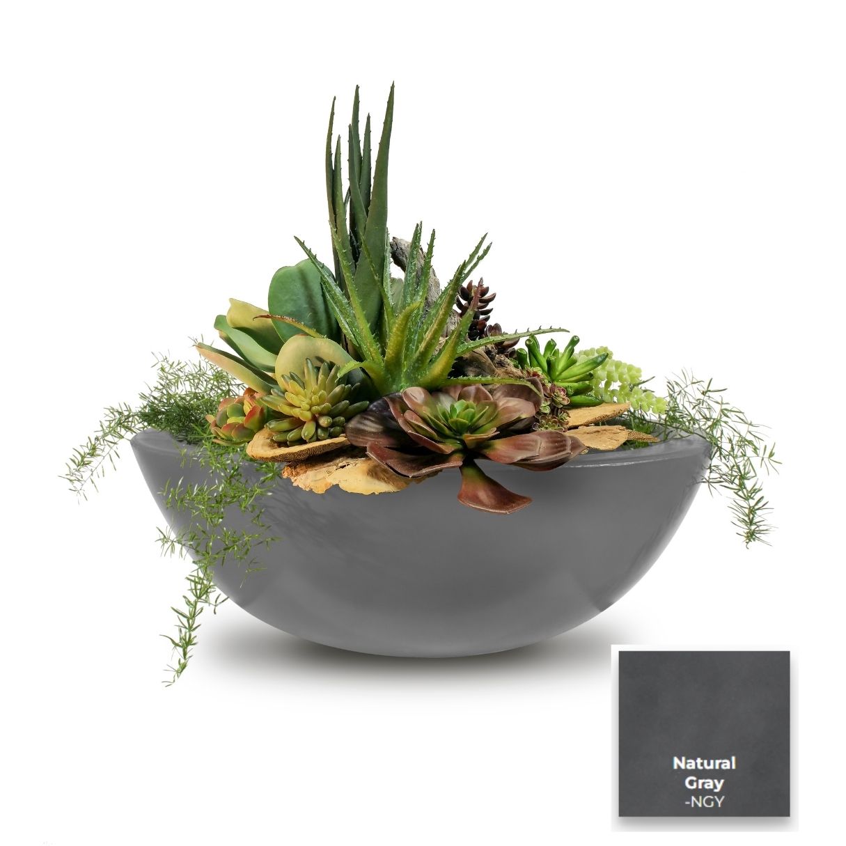 Sedona Concrete Planter Bowl by The Outdoor Plus