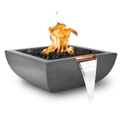 Avalon Concrete Fire & Water Bowl by The Outdoor Plus - Free Cover Included