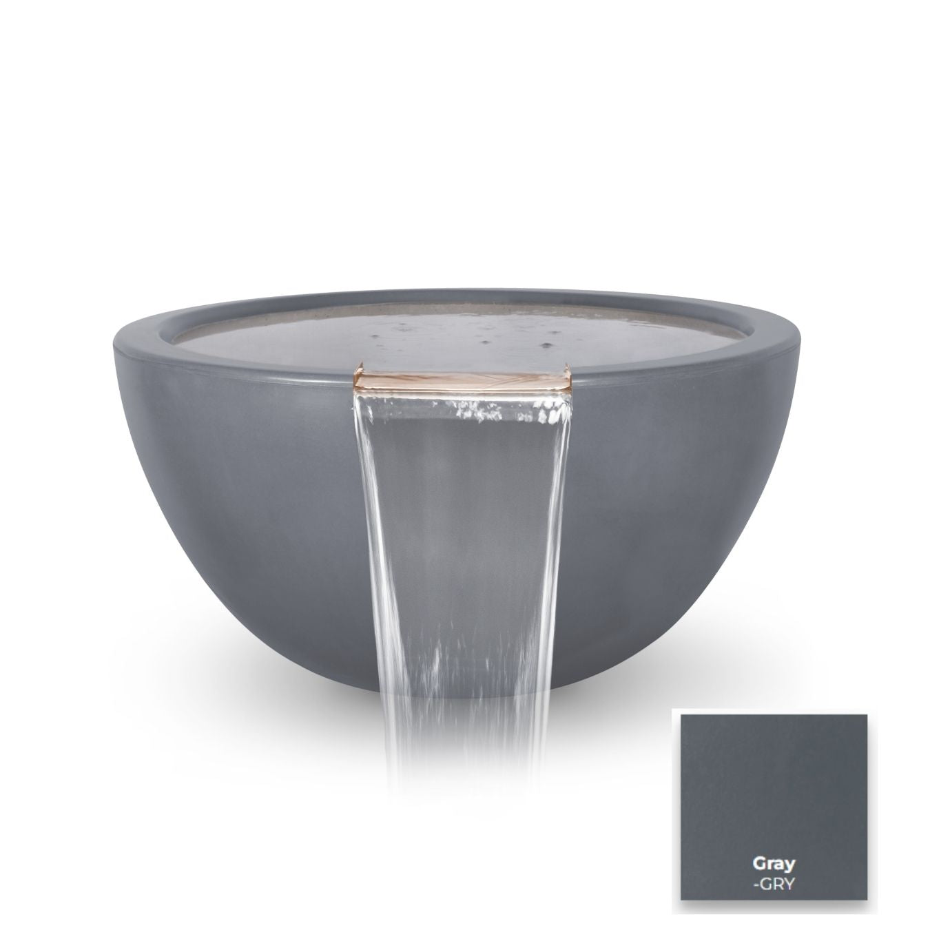 Luna Concrete Water Bowl 30" by The Outdoor Plus - Free Cover Included