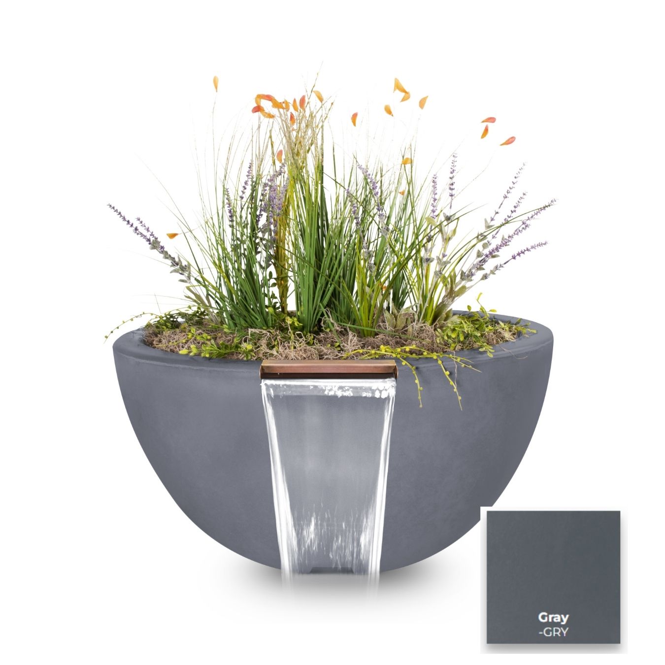 Luna Concrete Planter & Water Bowl by The Outdoor Plus