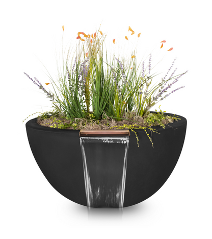 The Outdoor Plus Luna Concrete Planter & Water Bowl