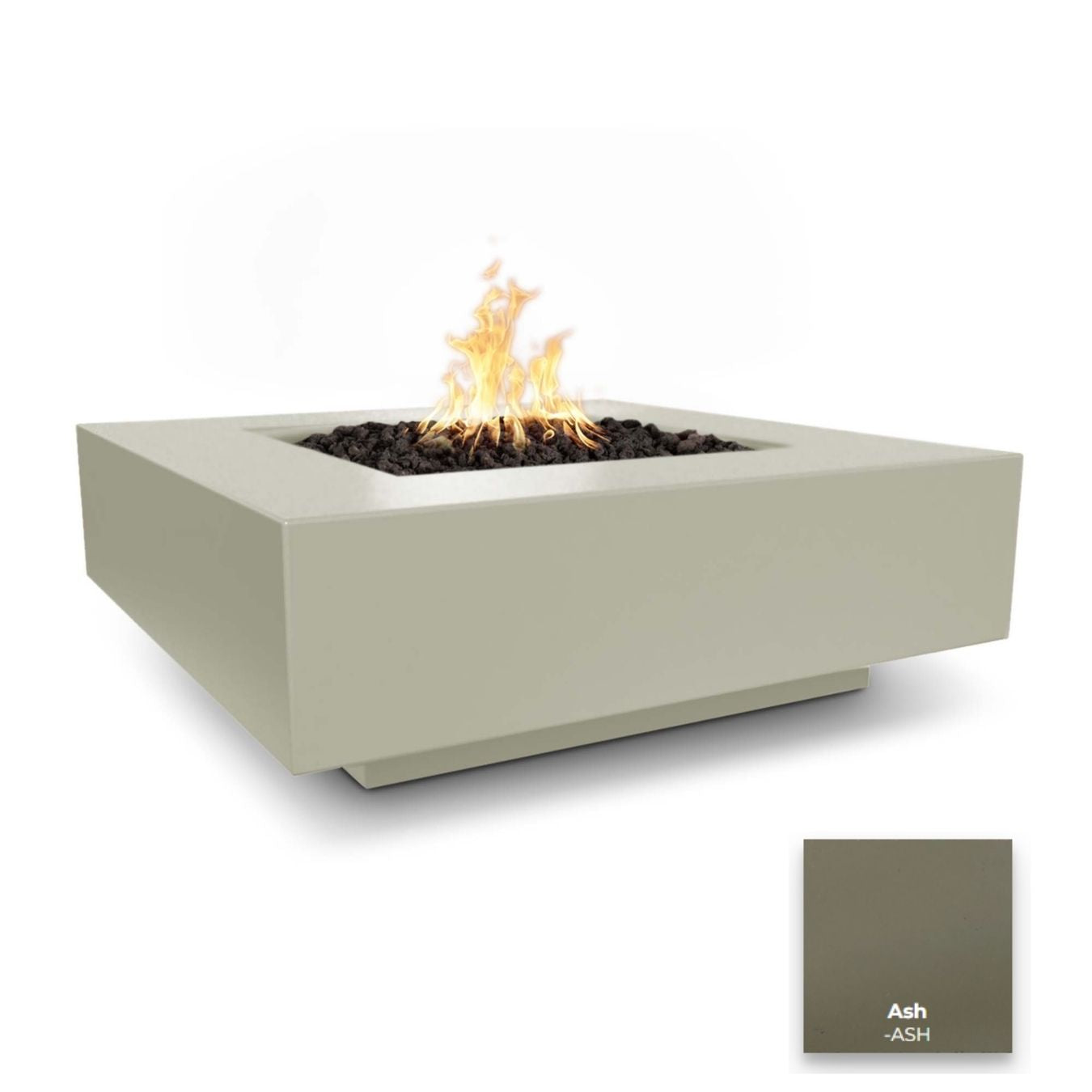 Cabo Square Concrete Fire Pit by The Outdoor Plus - Free Cover Included