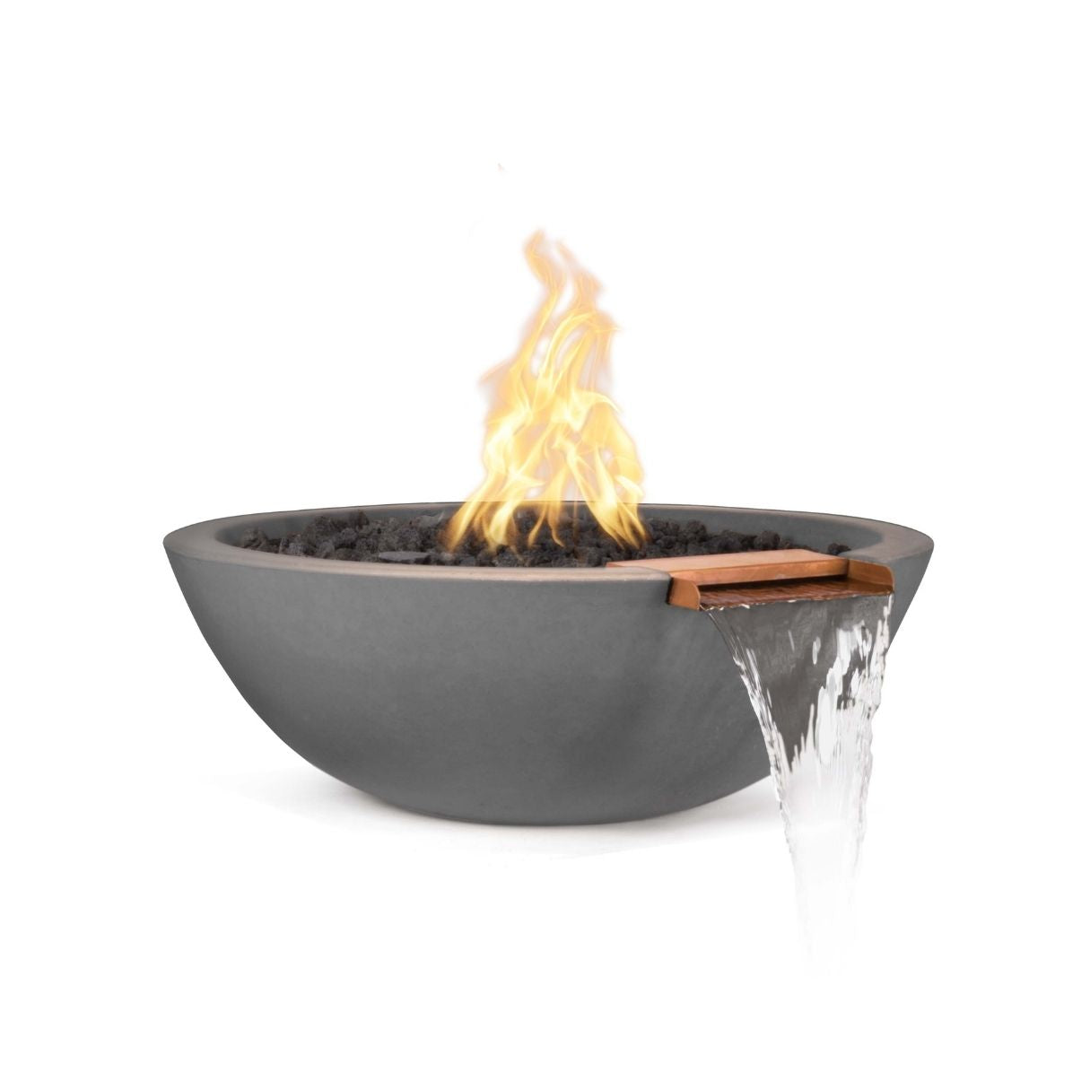 Sedona Concrete Fire & Water Bowl by The Outdoor Plus - Free Cover Included