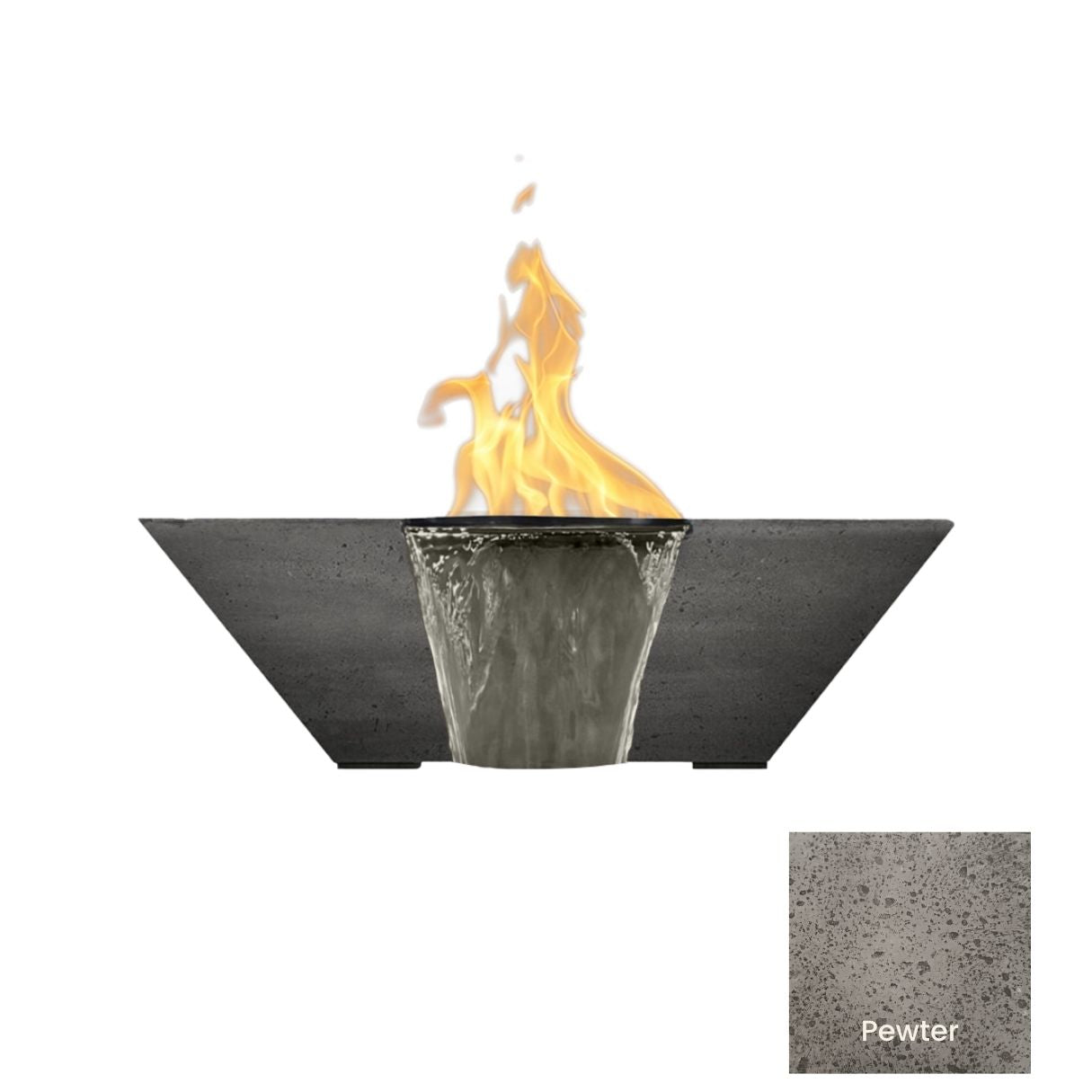 Lombard Pedestal Fire & Water Bowl by Prism Hardscapes - Free Cover Included