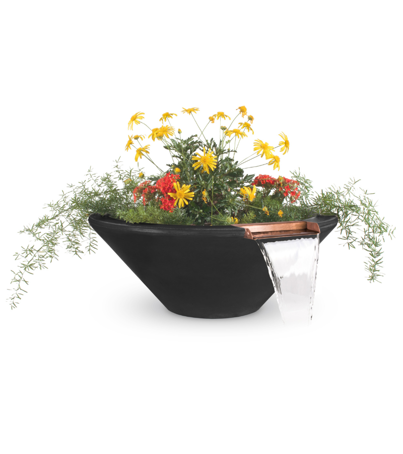 The Outdoor Plus Cazo Concrete Planter Bowl with Water