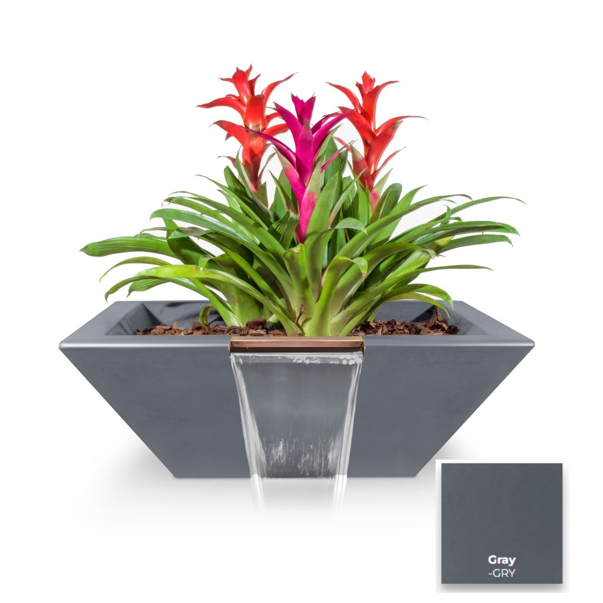 Maya Concrete Planter Bowl with Water by The Outdoor Plus