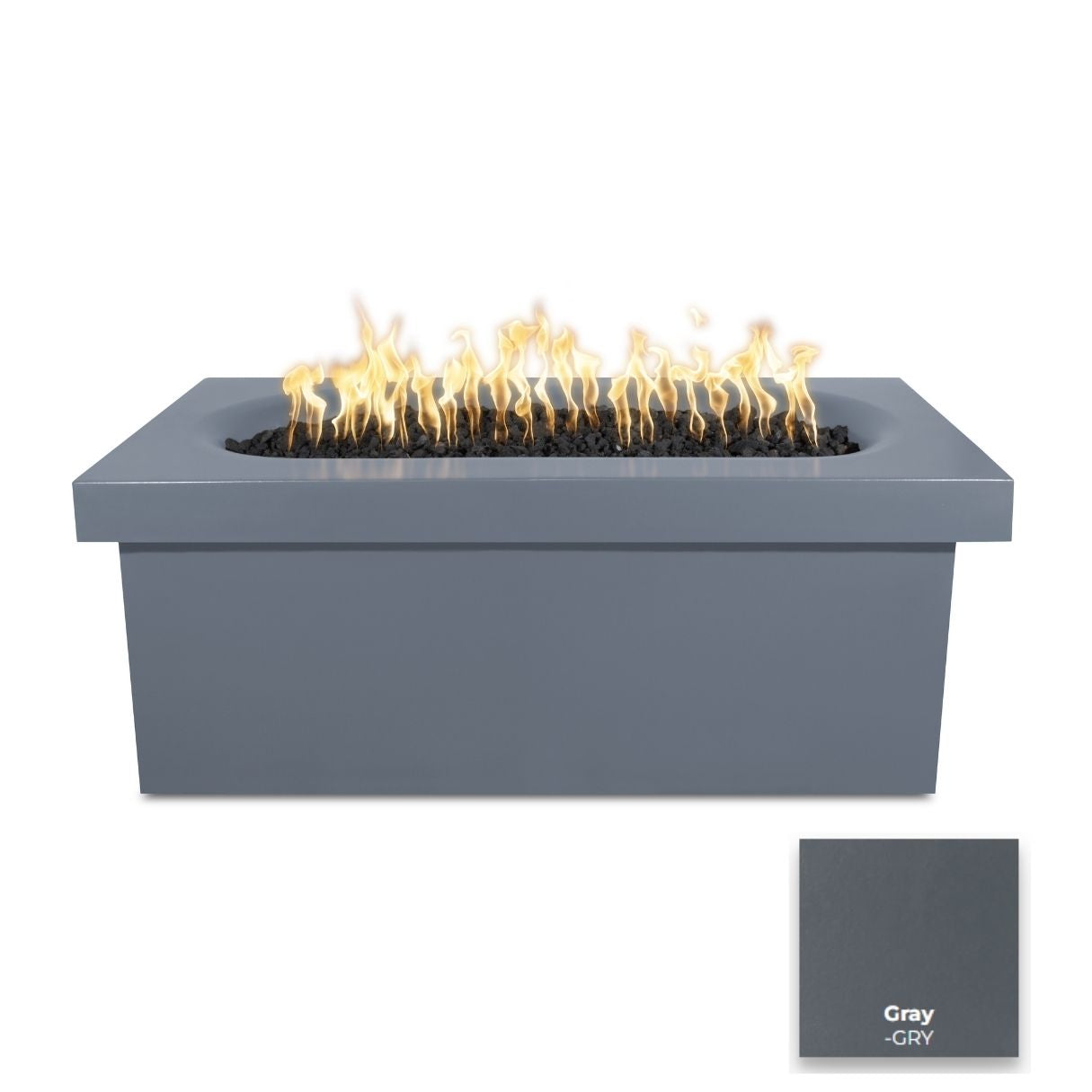 Ramona Rectangular Concrete Fire Table by The Outdoor Plus - Free Cover Included