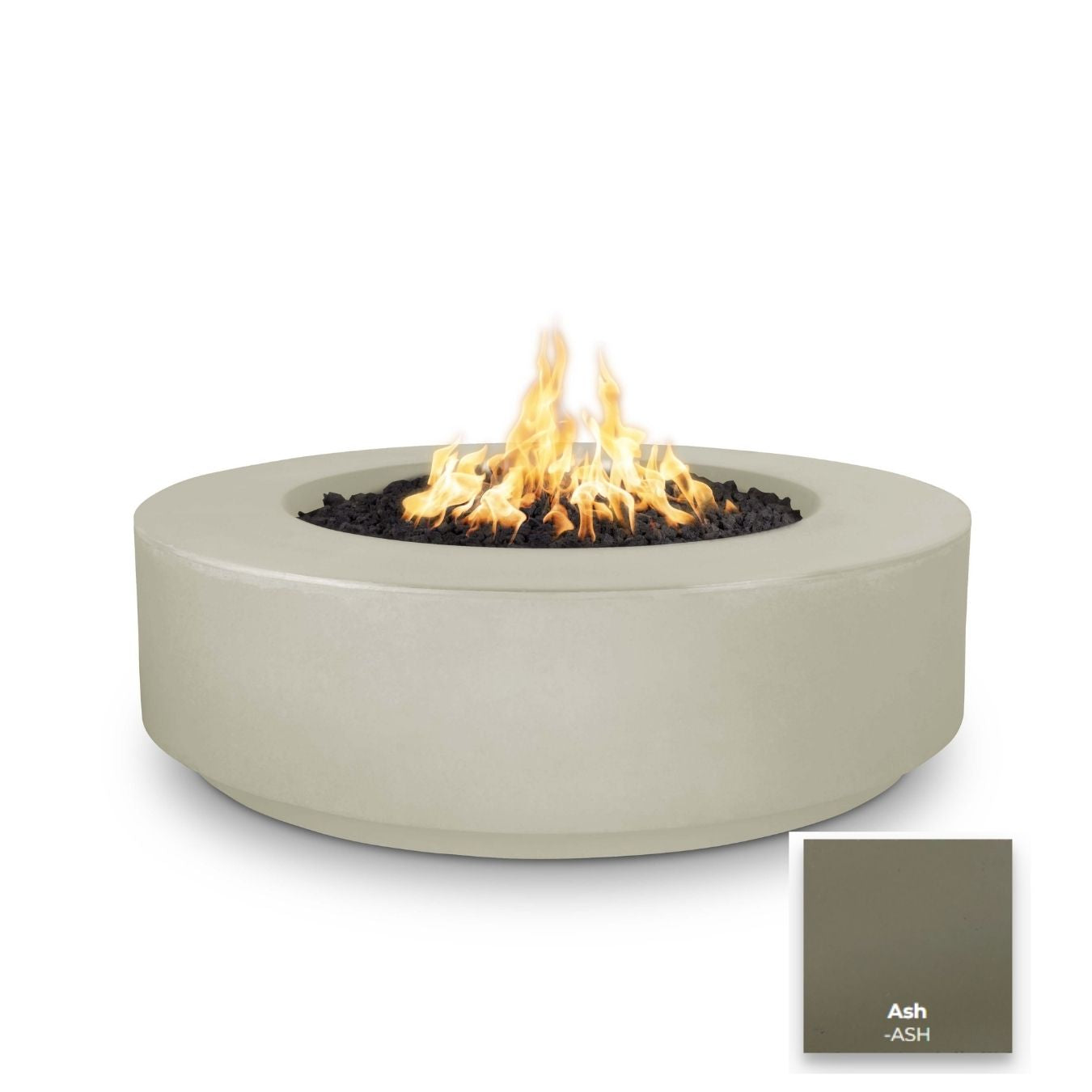 Florence Concrete 42" Fire Pit 12" Tall by The Outdoor Plus - Free Cover Included