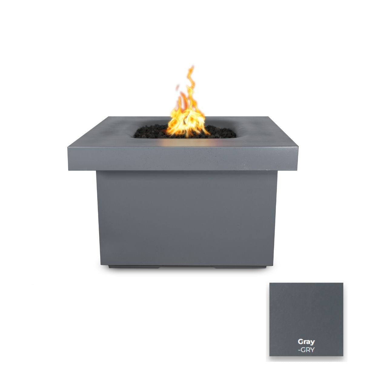 Ramona Square Concrete Fire Table by The Outdoor Plus - Free Cover Included