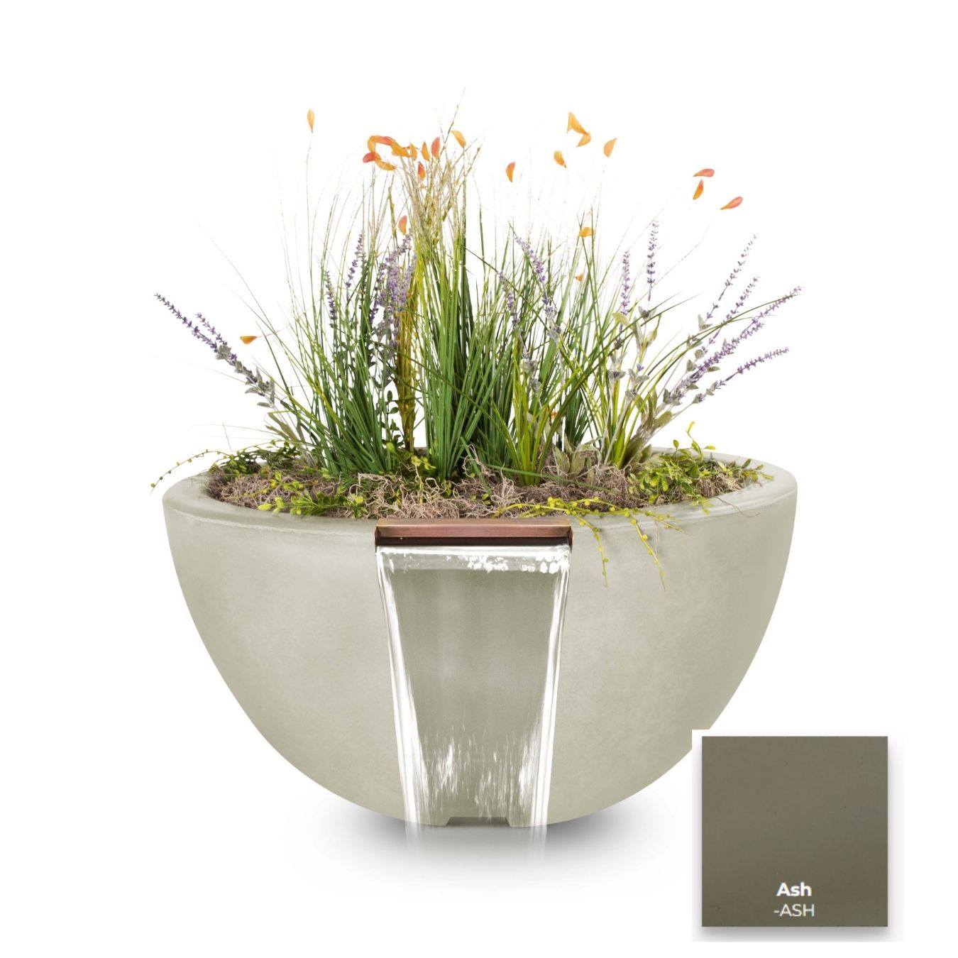 Luna Concrete Planter & Water Bowl by The Outdoor Plus