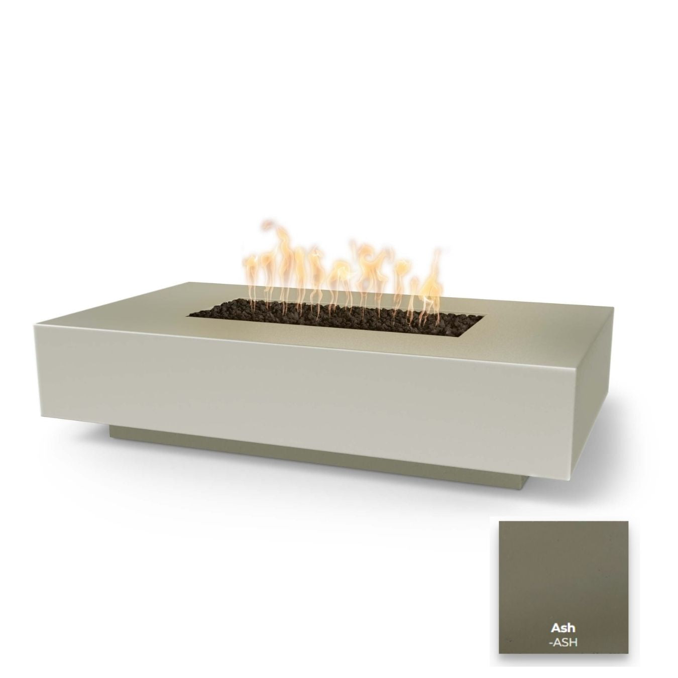 Cabo Linear Concrete Fire Pit by The Outdoor Plus - Free Cover Included