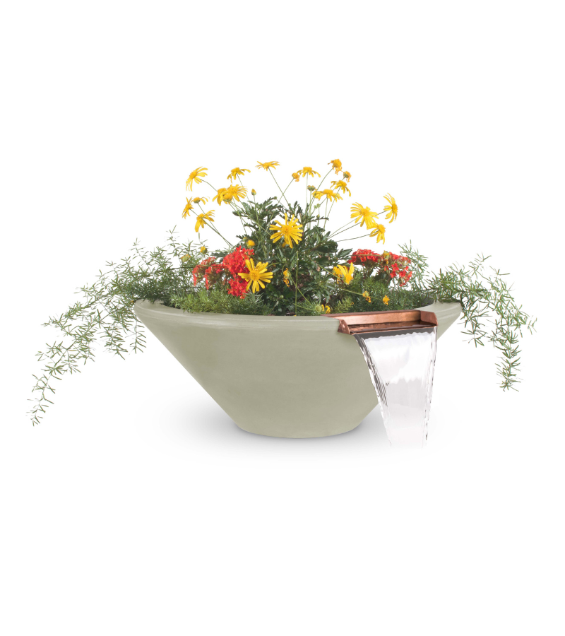 The Outdoor Plus Cazo Concrete Planter Bowl with Water