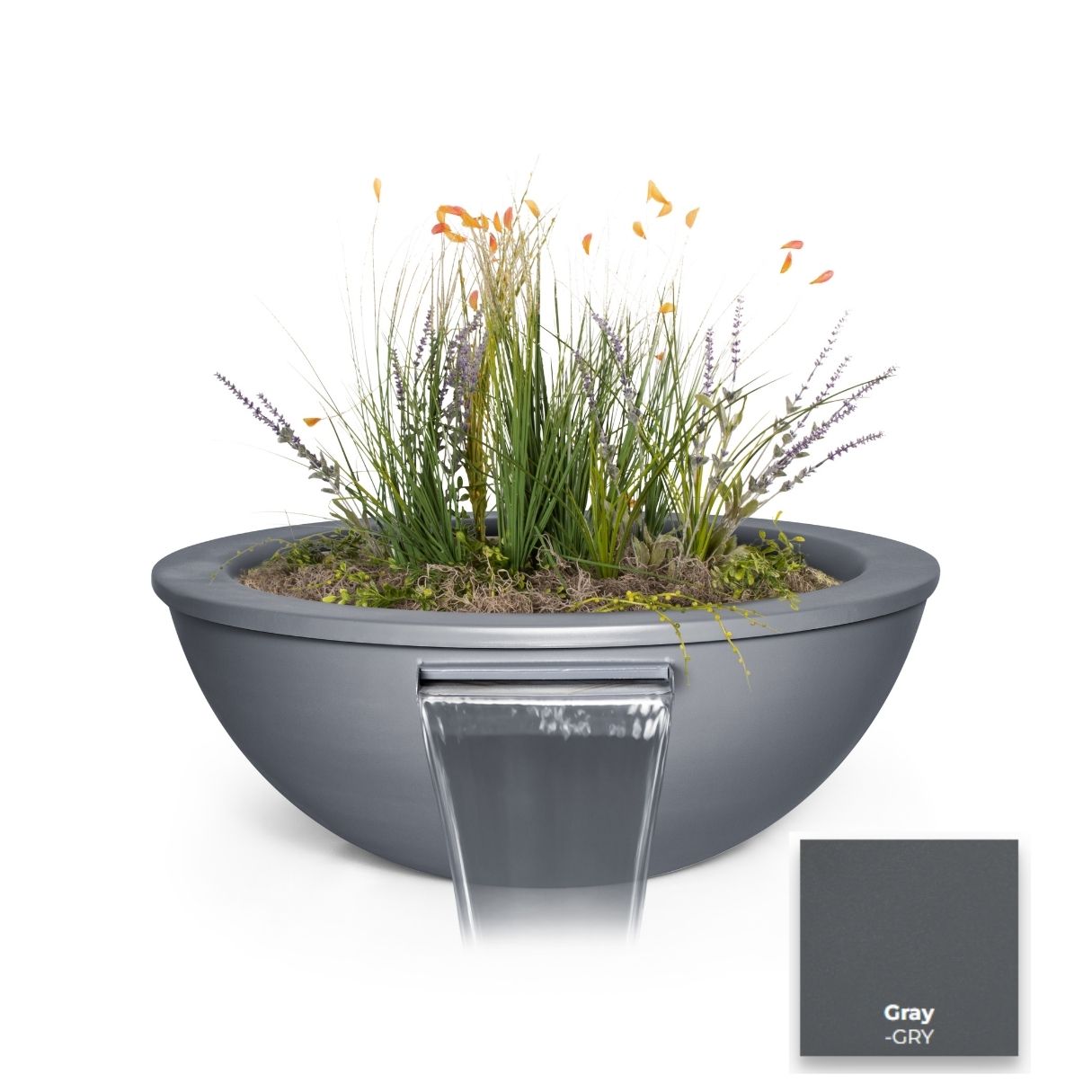 Sedona Powdercoated Steel Planter & Water Bowl by The Outdoor Plus