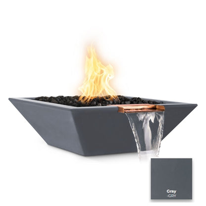 Maya Concrete Fire & Water Bowl by The Outdoor Plus - Free Cover Included