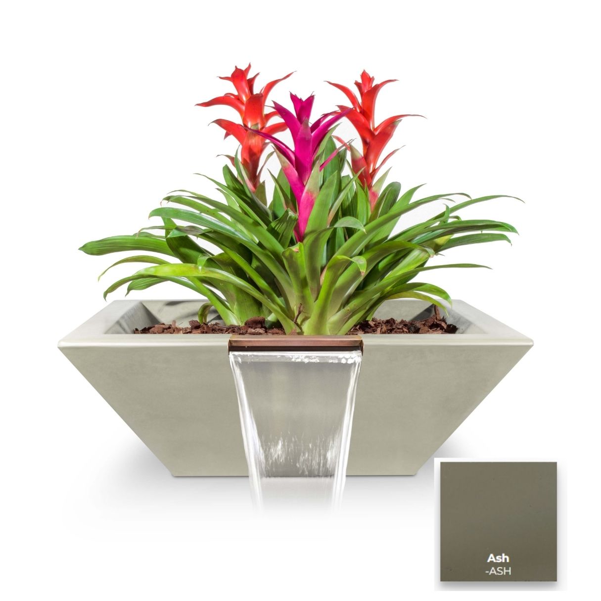 Maya Concrete Planter Bowl with Water by The Outdoor Plus