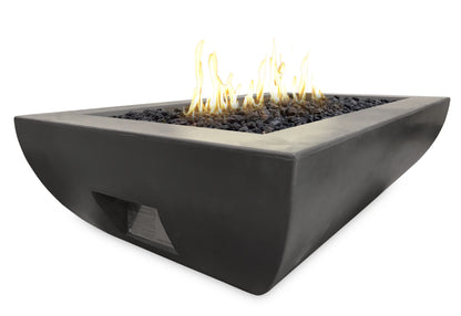 American Fyre Designs Bordeaux Rectangle Fire Bowl with Electronic Ignition + Free Cover